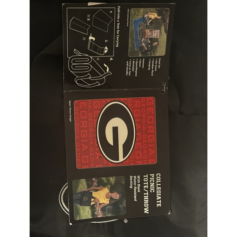 Georgia Bulldogs NCAA 49" x 57" Northwest Travel Picnic Gameday Blanket With Tag - Picture 4 of 6